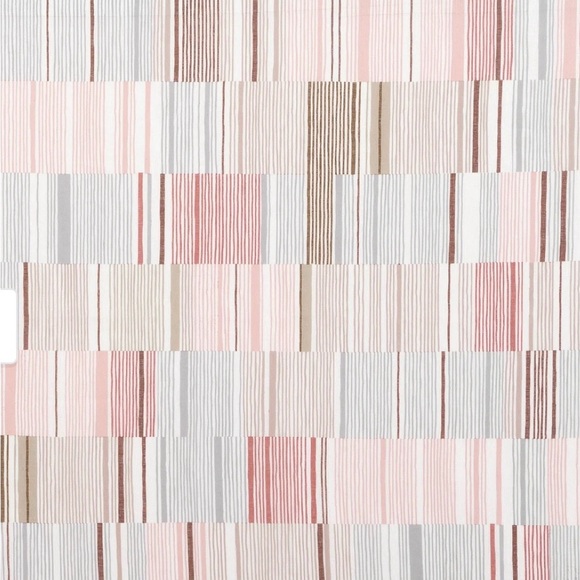 No. 918 Colby Offset Stripes Sheer Rod Pocket Curtain Panel; 2 Single Panels - Picture 5 of 8